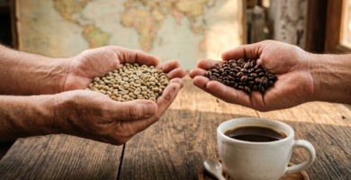 grãos de café especial