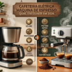 Máquinas lado a lado para ilustrar o post que discute qual a melhor, cafeteira elétrica vc máquina de espresso