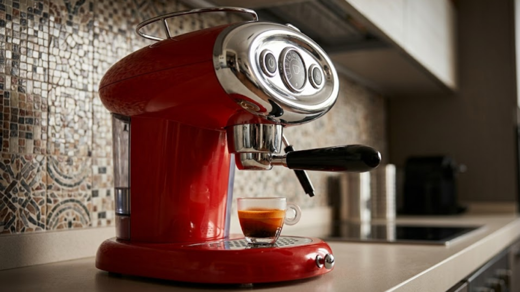 Review da máquina illy Francis Francis X7.1 vermelha com espresso italiano
