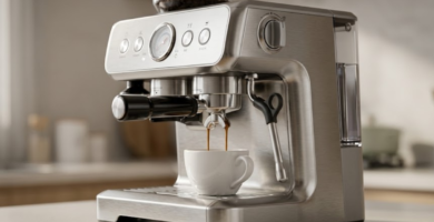 Review da Kismile com triturador e tanque removível extraindo espresso