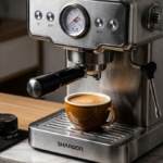 Review da SHARDOR 20 bar com termômetro analógico e espresso com crema