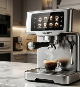 Review da máquina SUMSATY totalmente automática em aço inox com espresso